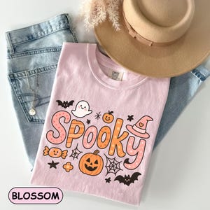 Soft Halloween Spooky Comfort Colors Shirt, Spooky Season Tshirt, Spooky Ghost Shirt for her, Gifts for Halloween, Pumpkin Halloween Tee