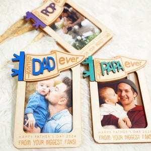 Personalized Dad Picture Frame Car Visor Clip, Custom Photo Sun Visor Clip, Dad Photo Fridge Magnet, Drive Safe Daddy, Father&#39;s Day Gift