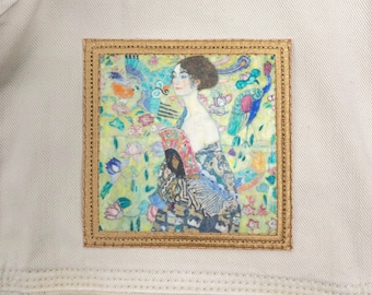 Gustav Klimt, Lady with Fan - Iron on Patch