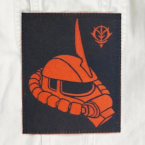 Zaku II Block Print Patch