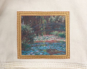 Claude Monet, Water Lily Pond - Iron on Patch