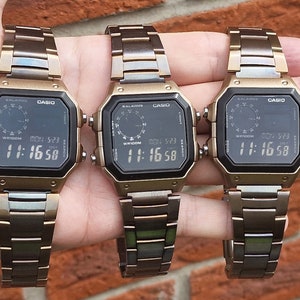 Casio AE-1200 modified watch in bronze color