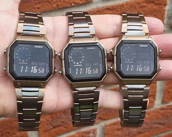 Casio AE-1200 modifizierte Uhr in Bronzefarbe