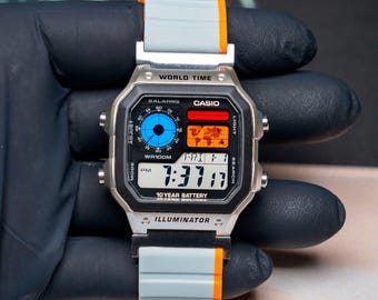Custom Casio AE-1200 Watch: Hydromod, Color Filter, Magnetic Strap