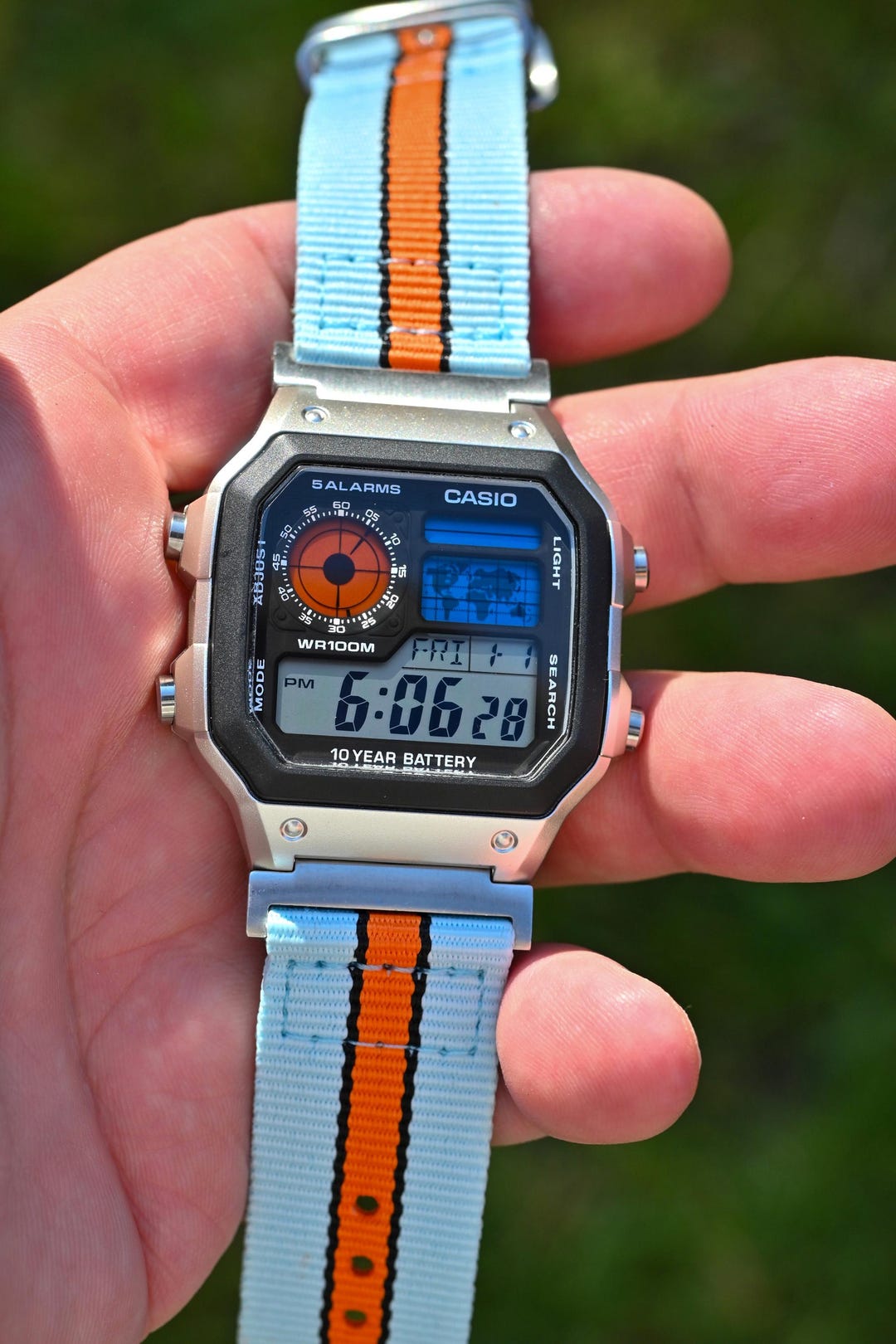 Buy Custom Casio AE-1200 'gulf Livery' Hydromod ,flash Alarm