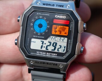 Vintage Seiko World Timer 38mm Chronograph Alarm Watch 5T52  display picture 1