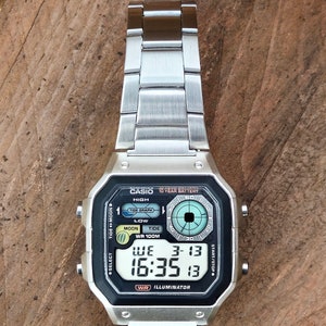 Modified watch based on CASIO WS-1700 &quot;Royale mod&quot; Stainless Steel Bracelet