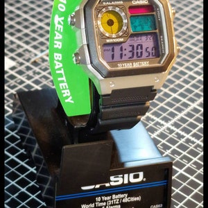 Customizeable Casio AE-1200 Colorful watch in SILVER case. Pick your own colors. image 3