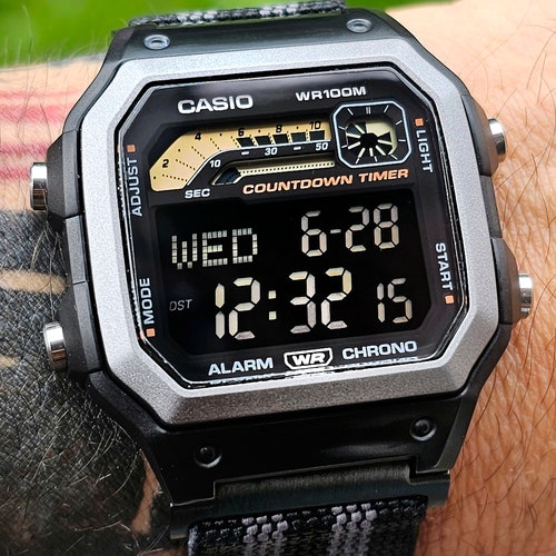 Custom Casio WS-1600 Watch: Hydromod, Negative LCD, Bond Elastic