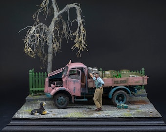 Diorama de camión civil escala 1/35