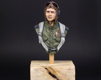 Busto de piloto soviético de la Segunda Guerra Mundial, 200 mm