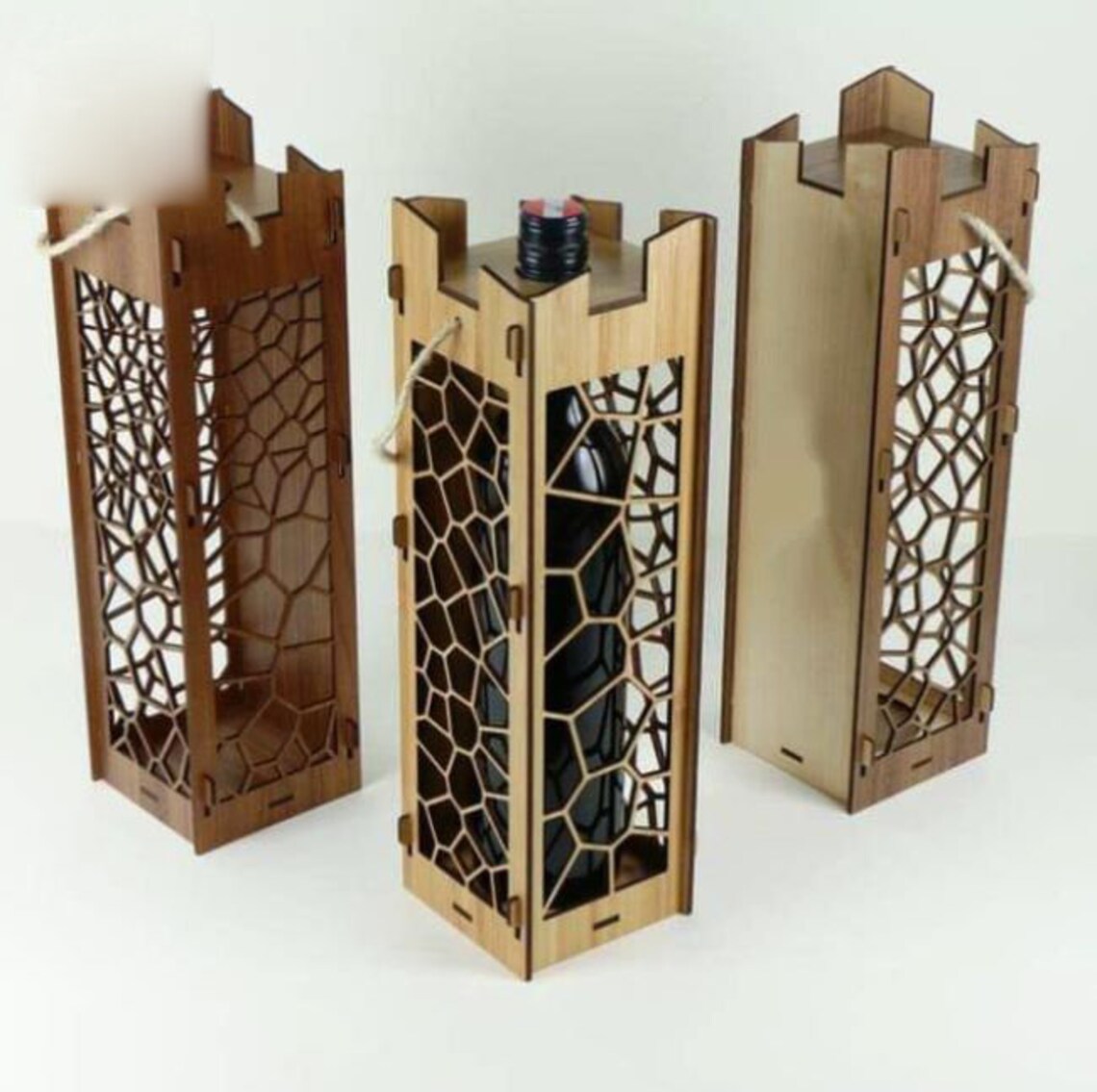 Wine Box File Cdr and Dxf Vector Download for Laser Cut Etsy