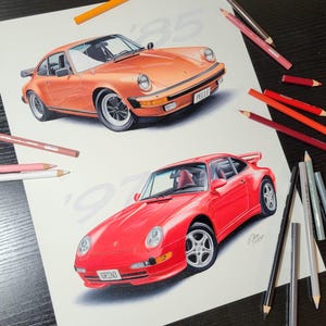 Custom Car Drawing, Car Drawing, Car Painting, Car Art, Hand Drawn Art, Car Enthusiast Gift, Personalized Artwork