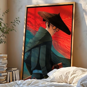 Blue Eye Samurai Anime Movie Poster Film Wall Art, Digital Download
