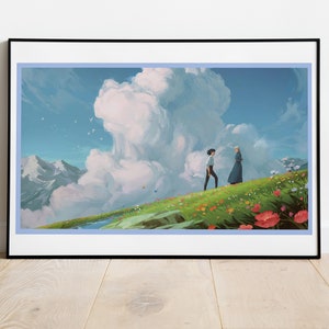 Studio Ghibli Poster Set of 5 Famous Movies Decor Anime Wall Art Aesthetic Prints Scene Illustrations Room Decor Digital Download Paintings