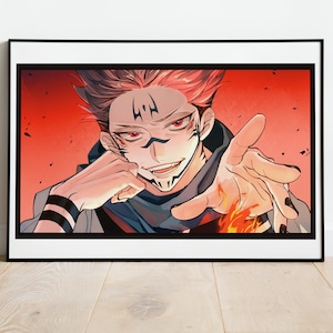 Digital Jujutsu Kaisen Posters 5 Piece Set Manga Art Anime Wall Print Minimalist Painting set of 5 Gallery colorful Art Satoru Gojo