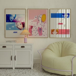 6er Set Nana Poster, Japan Anime Poster, Posterdruck, Schwarze Steine, Leinwand Kunst Poster Wand Kunst Bild Druck, (Digitaler Download)