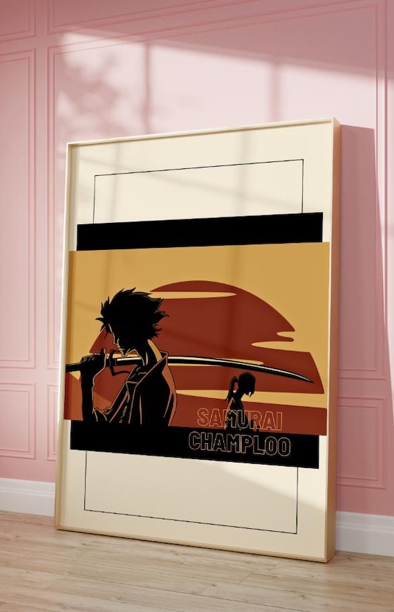 Samurai Champloo Anime Poster, Wall Art Digital Download, Instant