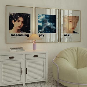 Set of 7 ENHYPEN Art | K-Pop Wall Art | ENHYPEN Inspired Decor | Printable K-Pop Poster | ENHYPEN Merchandise | Instant Download