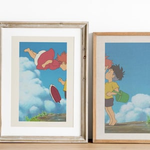 Studio Ghibli Poster Set of 3 - Iconic Movie Scenes - Anime Wall Art - Aesthetic Digital Prints - Room Decor - Ponyo Inspired Art