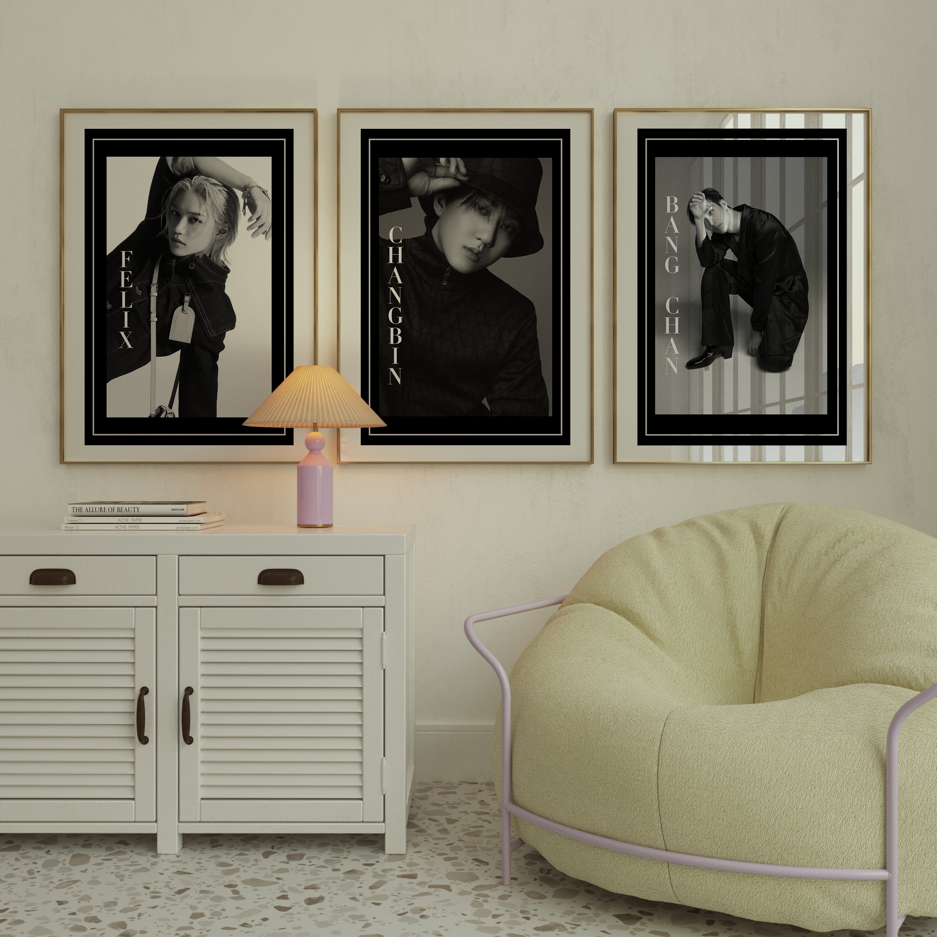 Poster Stray Kids Lee Know à Enrouler - Tissu Haute Définition 70 X 30 Cm, Avec Tubes, Décoration Fan K-pop