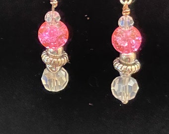 Pink Krystal earrings