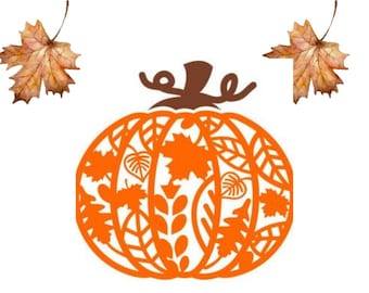 Pumpkin Embroidery Design, Fall Autumn Machine Stitch File (Instant Download)