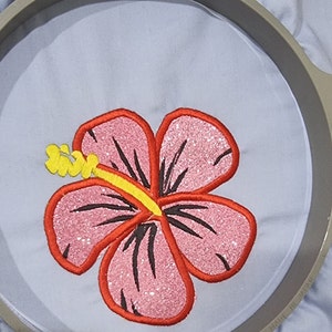 Merdeka Bunga Raya (Hibiscus) EmbroideryDesign - Download Stitch File