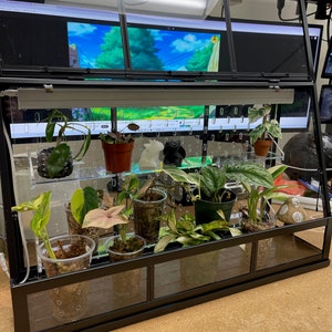 AKERBAR Desktop Greenhouse (25in) Pegboards and SKADIS Accessories for IKEA Greenhouse Cabinet - Indoor Greenhouse to Display Plants