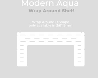 Acrylic Shelves (V1**) - Wrap Around Shape 3/8" (9mm) Thickness for Milsbo, Rudsta, and Fabrikor IKEA Greenhouse Cabinets - a la Carte