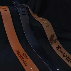 Personalized Leather Guitar Strap, Anniversary Gift for him, for Electric, Acoustic, Classical and Bass Guitar Strap, Guitar Player Gifts bild 5