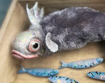 Art creatures decor decorations ooak fish fantasy fairy magic magnet