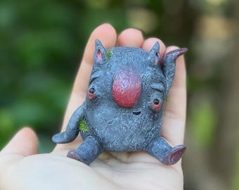 Swamp rock troll Art Doll: OOAK Fantasy Creature