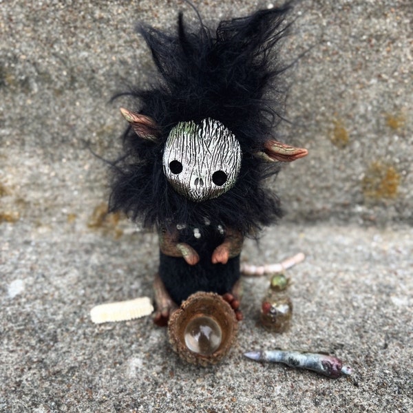 Voodoo art toy doll shaman spirit forest ooak fairy fantastic magic