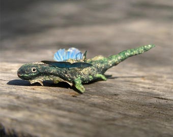Dragon OOAK Swamp Creature Art Doll: Fantasy Forest