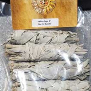 12 pack California White Sage smudge stick 3 1/2&quot; - 4&quot; Long