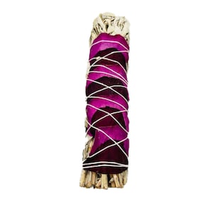 9&quot; Rose Petals White Sage smudge stick