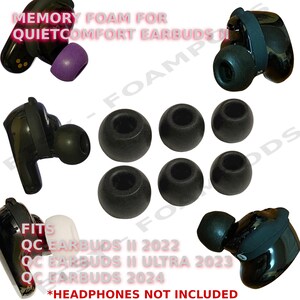 Memory Foam Ear Tips for Bose QuietComfort Earbuds (Ultra, 2nd Gen, 2022, 2023, 2024, 2025): Enhanced Comfort & Bass Bild 2