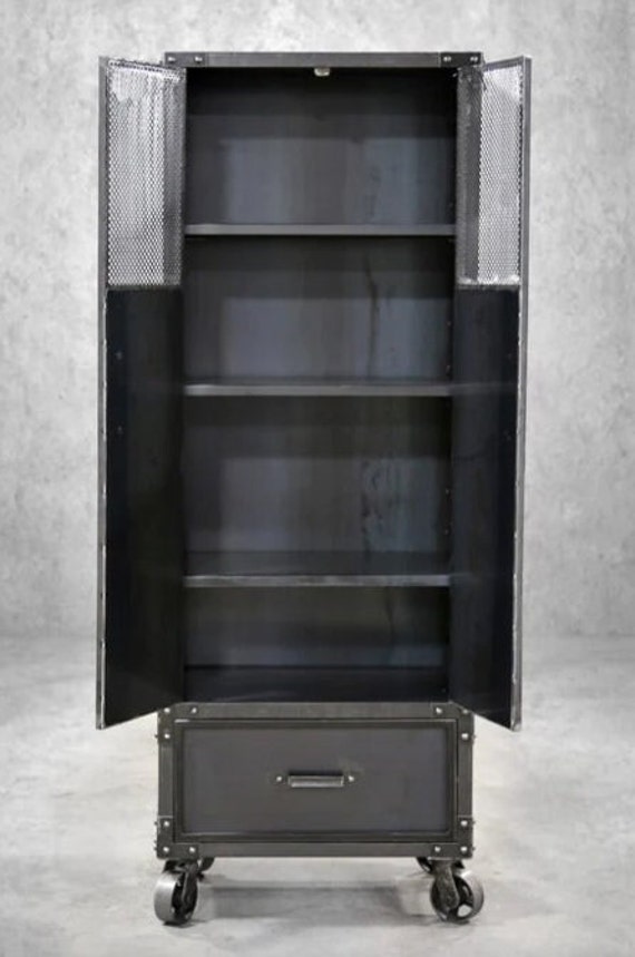 Iron Glass Wardrobe Kitchen Almirah Home Decor Wardrobe Iron