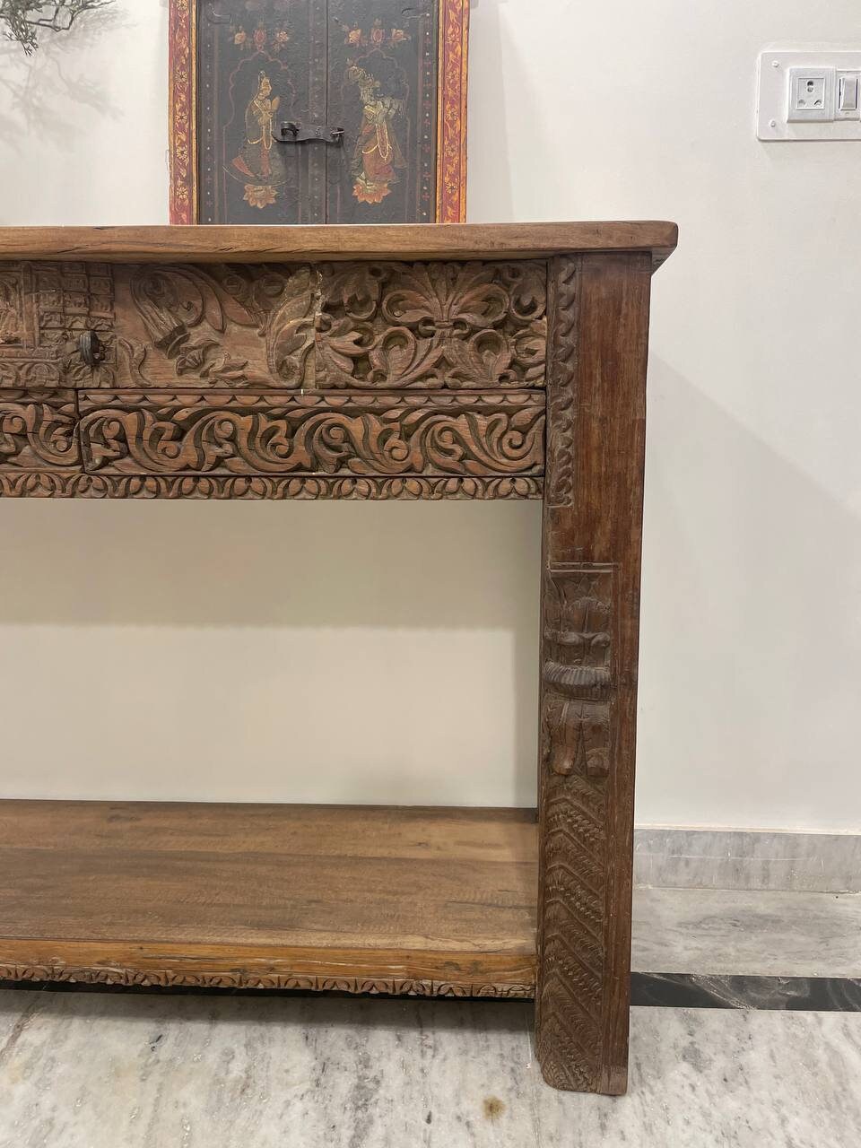 Wooden Console Table Carved Indian /home Decor Console Table ...