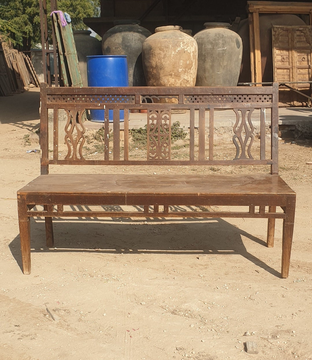 Antique Bench Teak Wood Home Decor Bench ,garden Bench , Lobby Bench