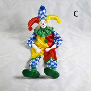 Porcelain Clown Desktop Ornament Decoration,handmade Circus Dolls Home ...
