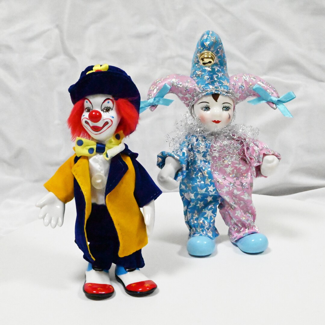 Menolana 6-inch Colorful Clown Porcelain Doll - Christmas Or Halloween Decoration, Hand-Painted Details - View #8