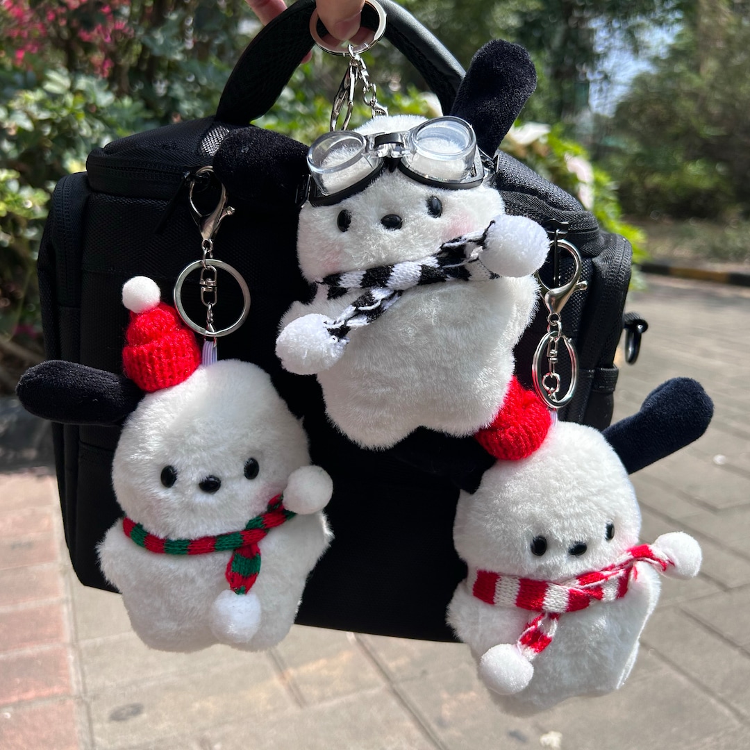 Sanrio Pochacco Plush Keychain, Kawaii Backpack Charm - Etsy