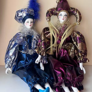 15.74 inch Vintage Clown Doll Decorations,Bedroom Desktop Figure,Gift for Her