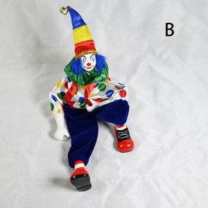 Porcelain Clown Desktop Ornament Decoration,handmade Circus Dolls Home ...
