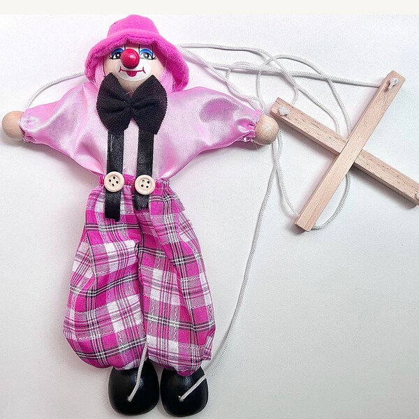 Wooden Clown - Etsy