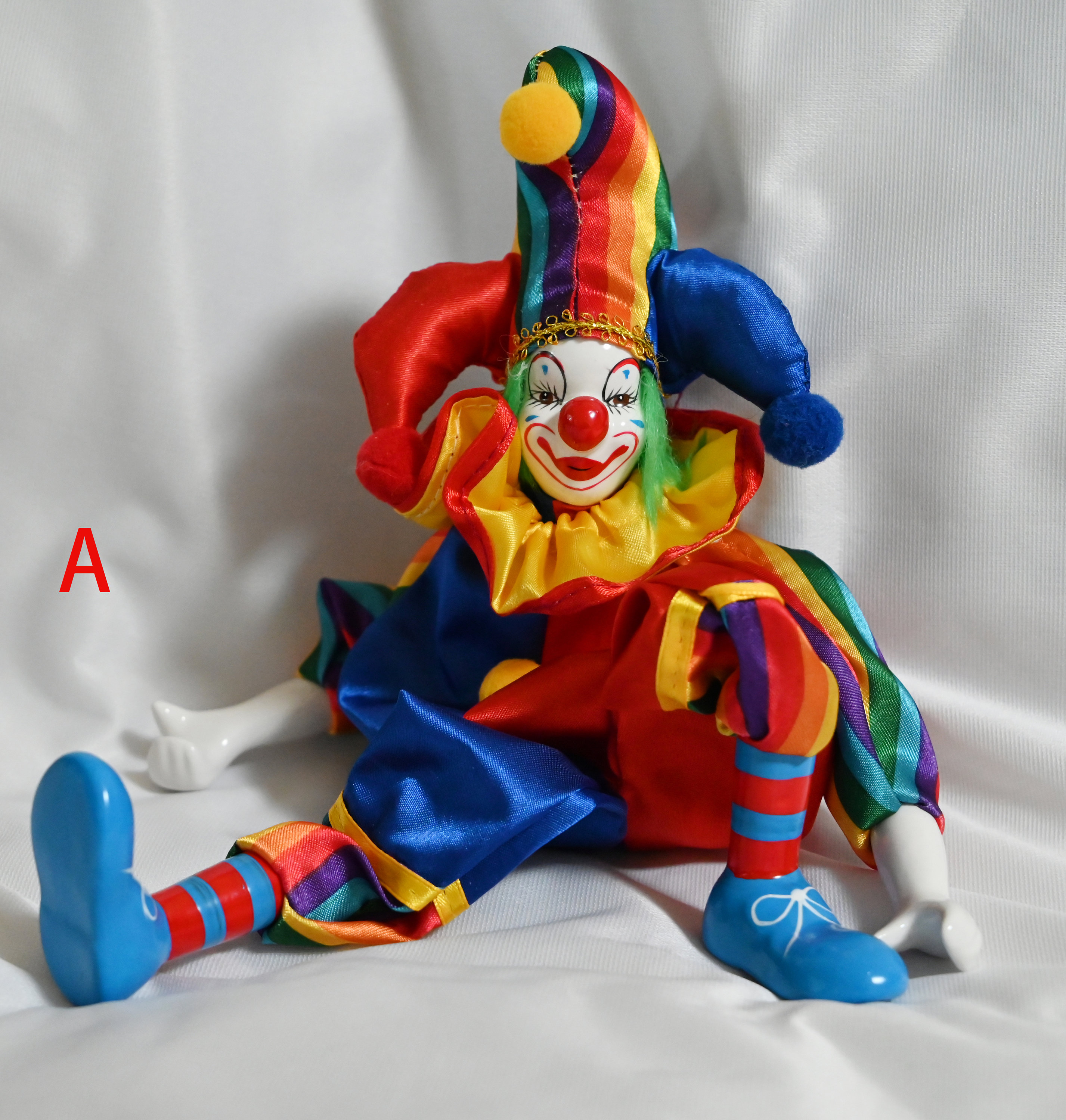 UGPLM Handmade Porcelain Clown Doll - 18cm/7 Inch Colorful Ceramic Decoration For Birthday Halloween Christmas - View #4