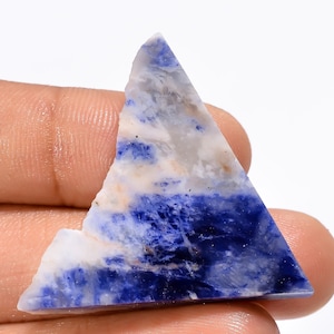 Verbazingwekkende sodaliet ruwe plak, ruwe sodaliet plak, sodaliet brokken, ruwe sodaliet ruwe, platte ruwe steenblauw ruwe ruwe 35 x 33 x 6 mm 35 kt