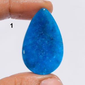 Cabujón de apatita azul natural, piedra preciosa de apatita suelta, cristal de apatita, piedra de nacimiento, piedra para hacer joyas (lista de opciones múltiples)